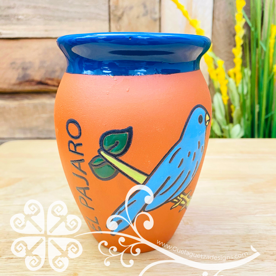 Set of 4 Loteria Cantarito Cup - Set Clay Cantarito