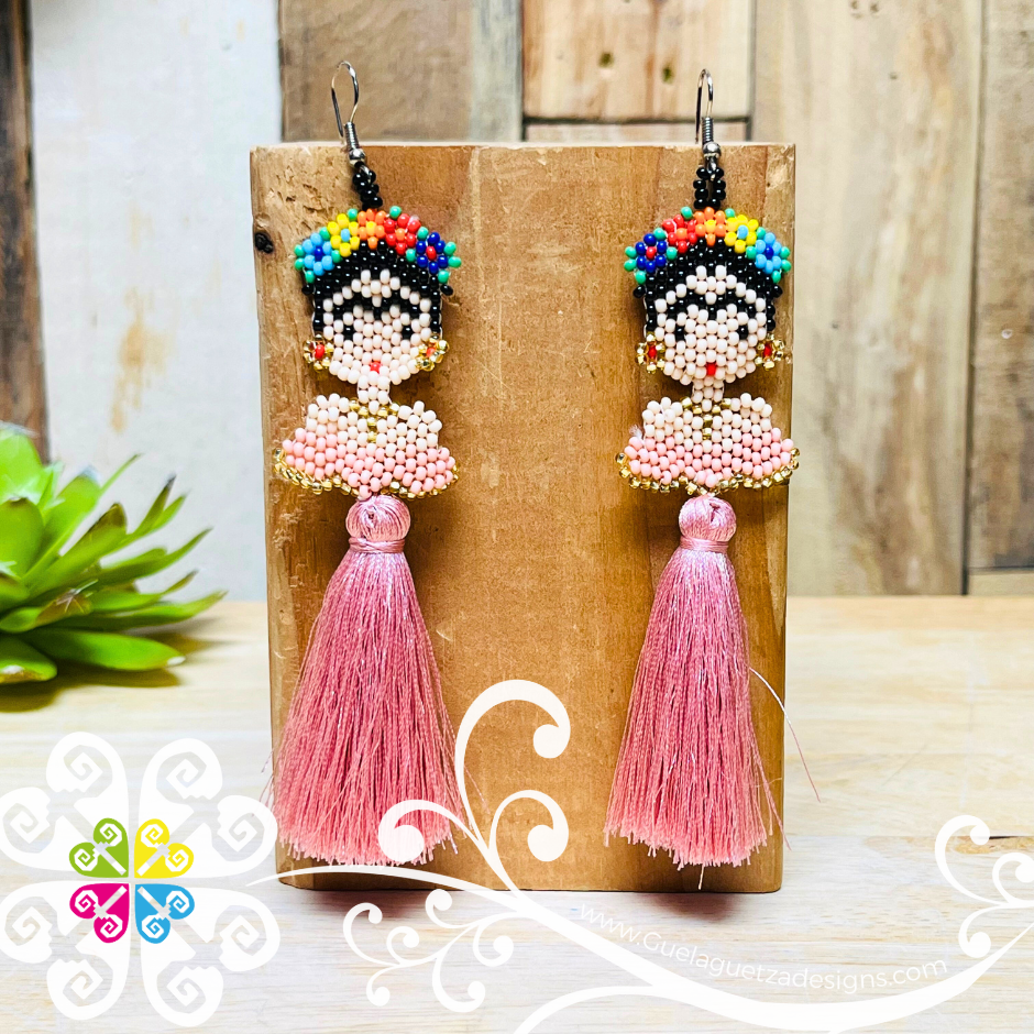 Single Tassel Beaded Frida Earrings