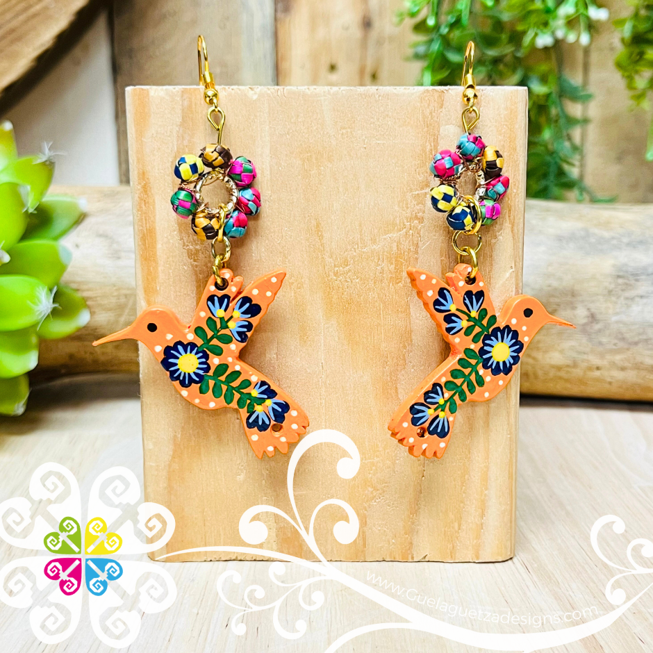 Colibri Wood Earrings - Palm Earrings