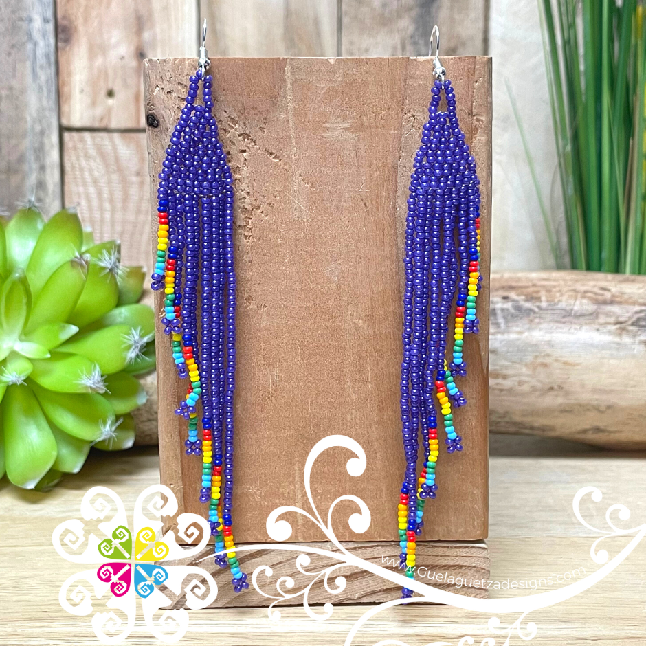 Solid Beaded Angel Wings Earrings