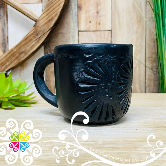 Black Clay Calado Mug - Barro Negro Oaxaca