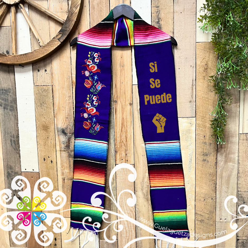 Floreado Sarape Graduation Stole