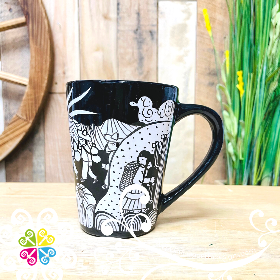 Historias Black & White Mug - Single Clay Mug