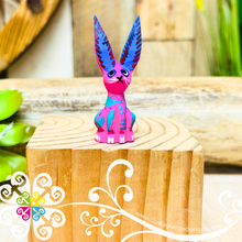 Mini Rabbit Seated Alebrije Handcarve Wood Decoration Figure