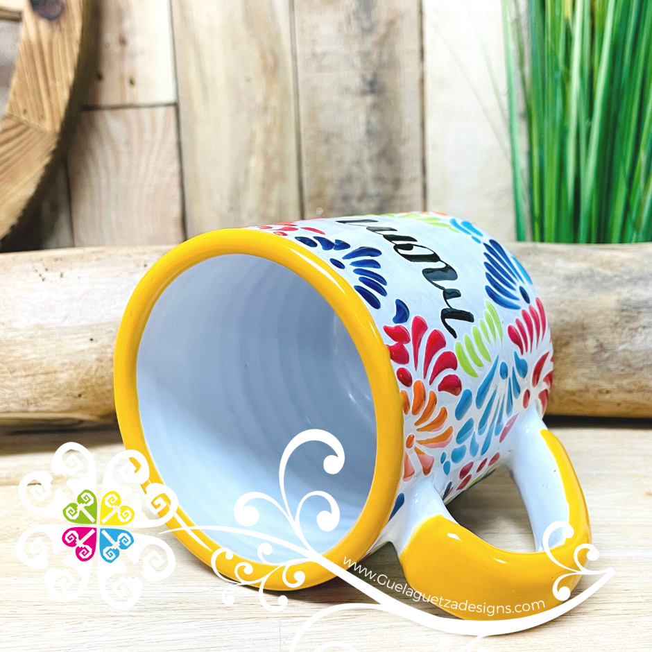 Mom Multicolored Mug Talavera Mug - Single Talavera Mug