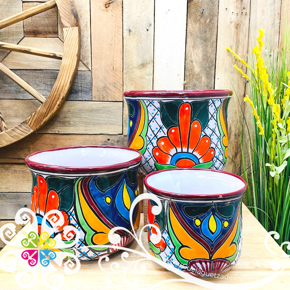 Talavera Set of 3 Pots - Maceta