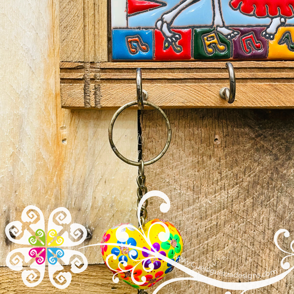 Lady Making Salsa Key Holder - Day of the Dead Wall Art