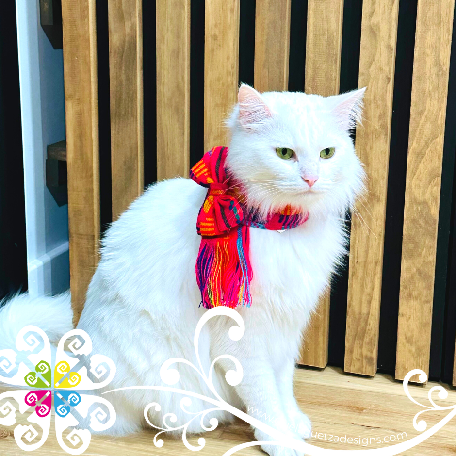 Fuchsia Cat Cambray Scarf - Pet Accessories