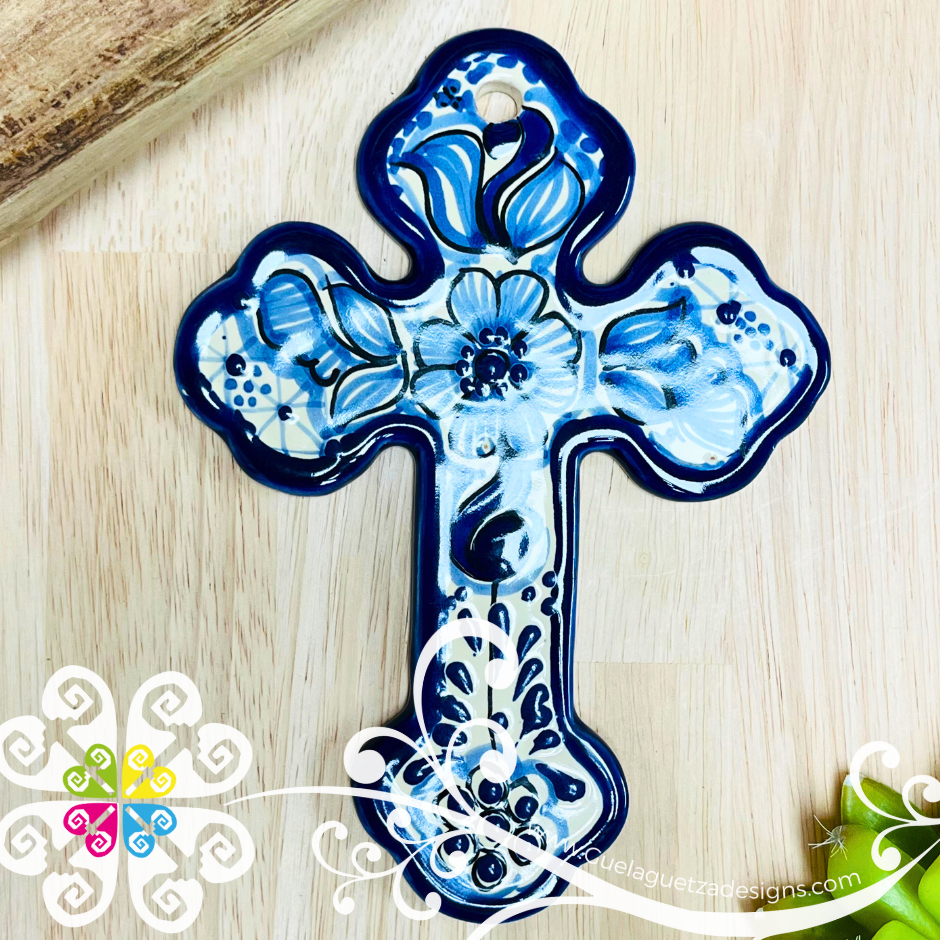 Medium Talavera Cross- Talavera Home Decor