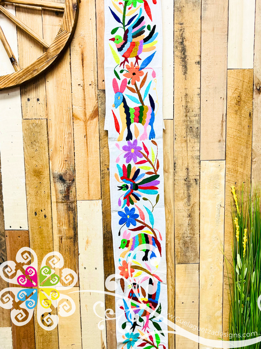 Small Multicolor Otomi Table Runner - Camino de Tenango