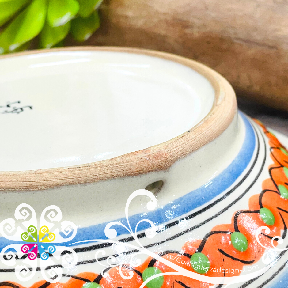 Large Multicolor Talavera Bowl - Single Talavera Bowl