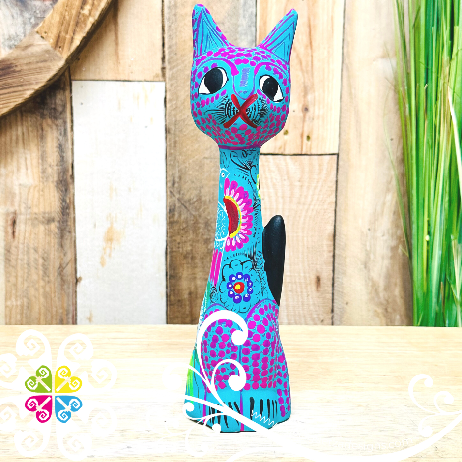 Medium Jaguarundi Cat - Hand painted Cat