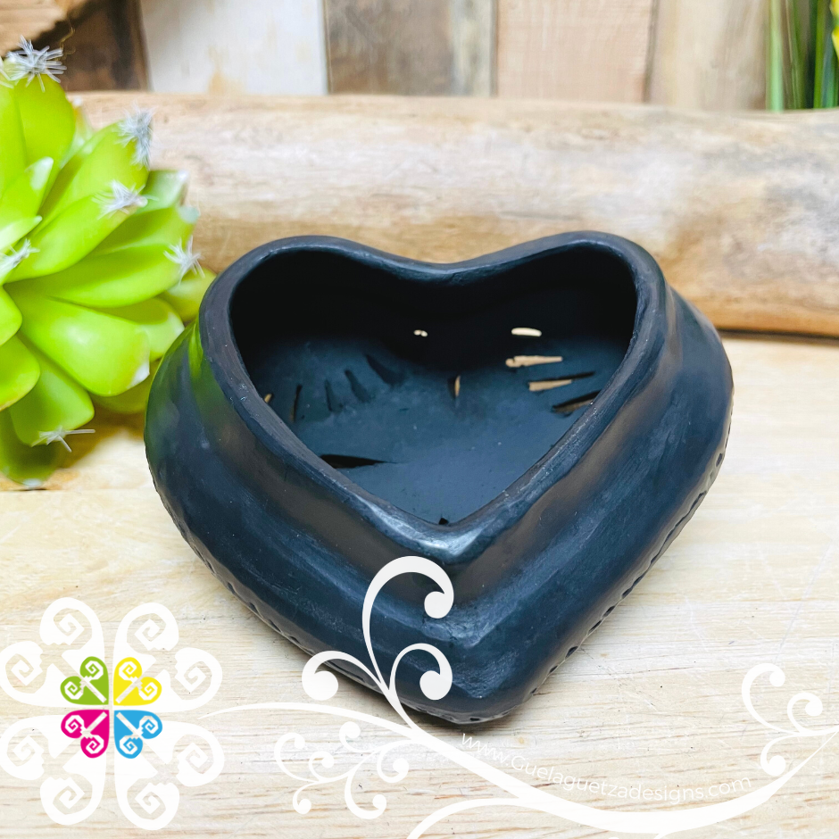 Large Heart Jewelry Box - Barro Negro Oaxaca