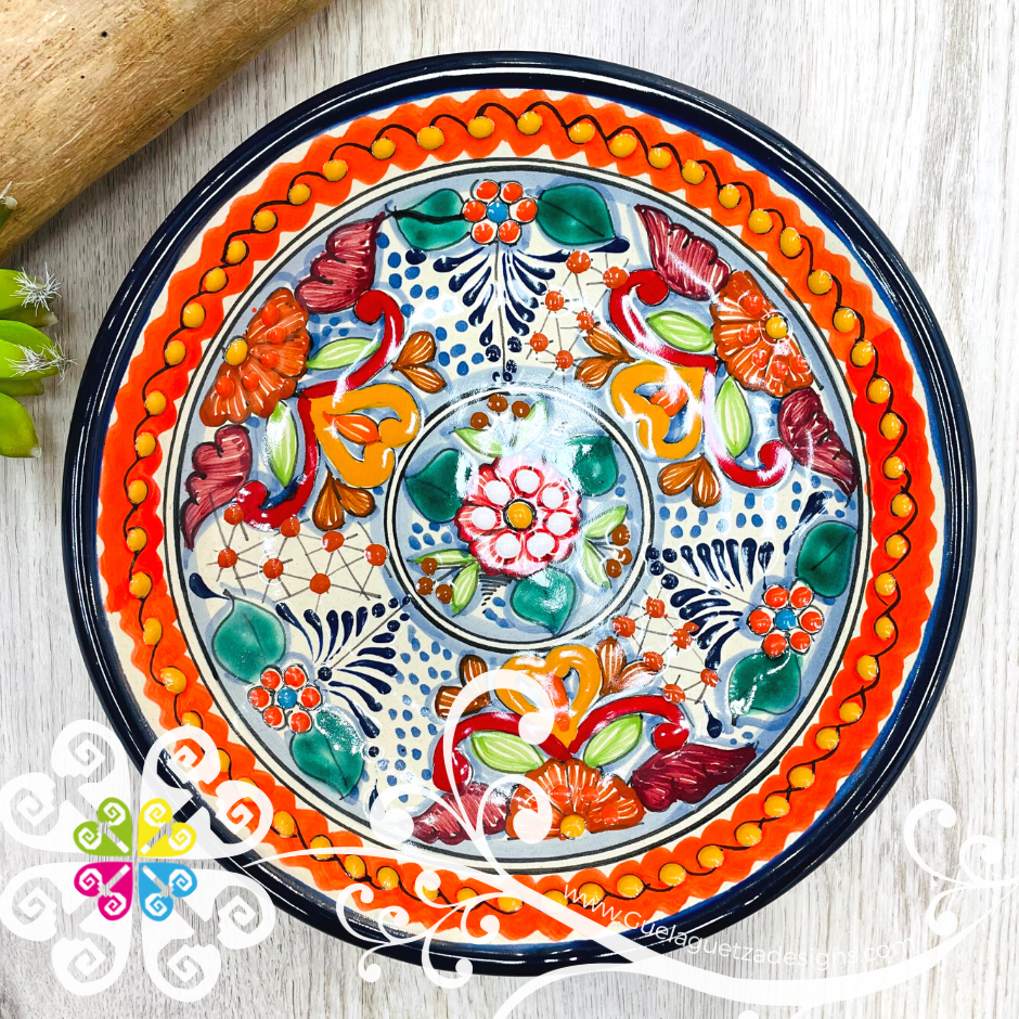 Large Multicolor Talavera Bowl - Single Talavera Bowl