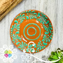 Set of 4 Large Plumeado Plate - Authentic Mexican Clay