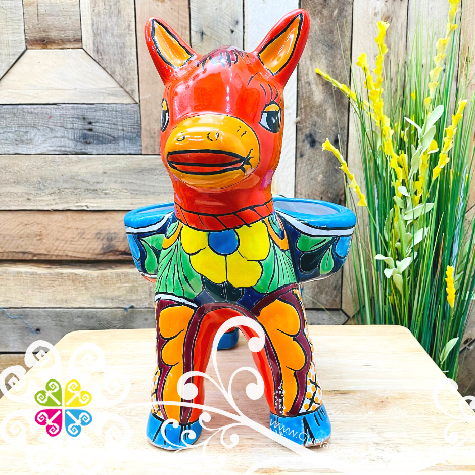 Talavera Donkey Pot - Maceta