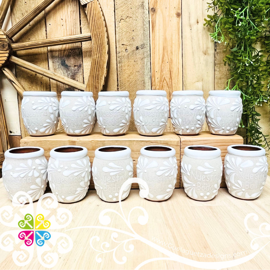 Nuestra Boda - Tequilero Set - Clay Tequilero Set