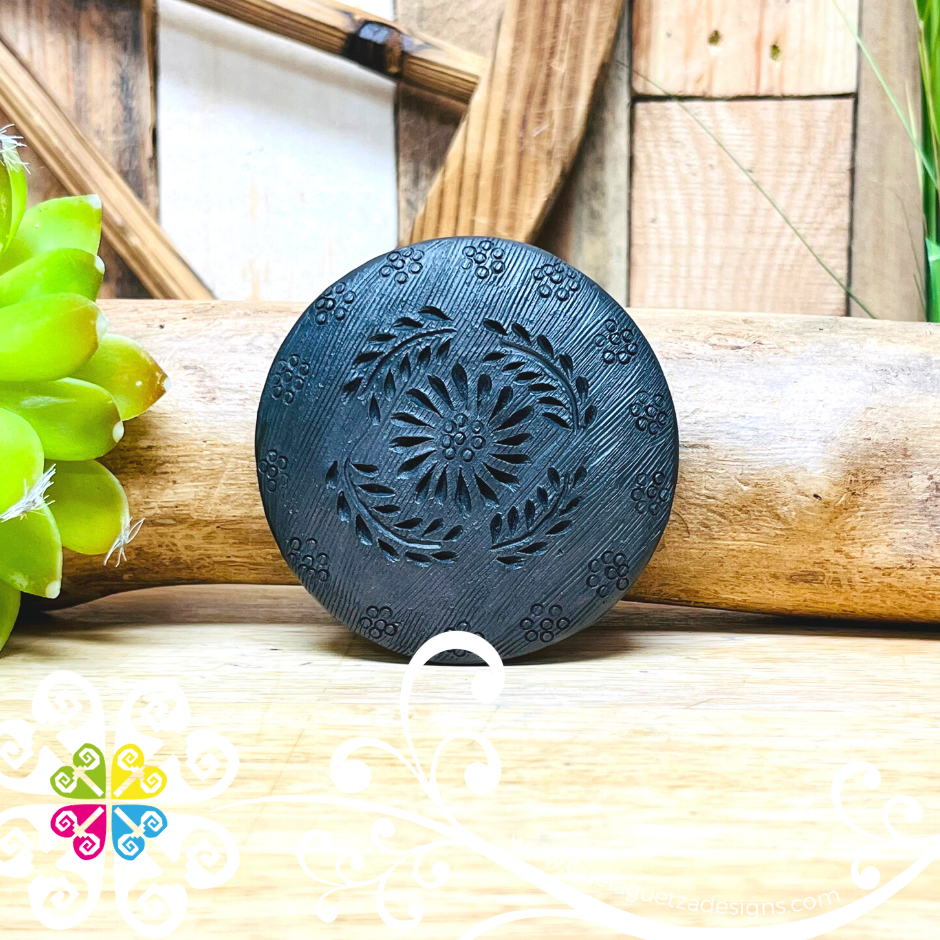 Medium Tambor Jewelry Box - Barro Negro Oaxaca