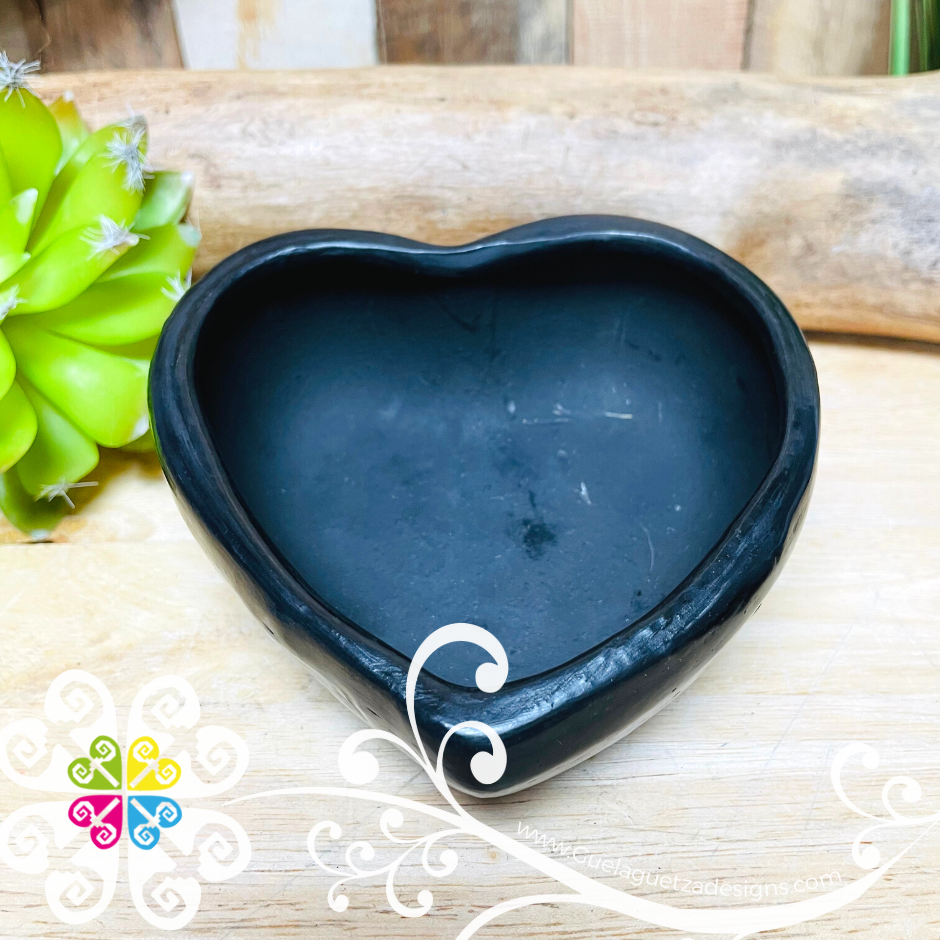 Large Heart Jewelry Box - Barro Negro Oaxaca