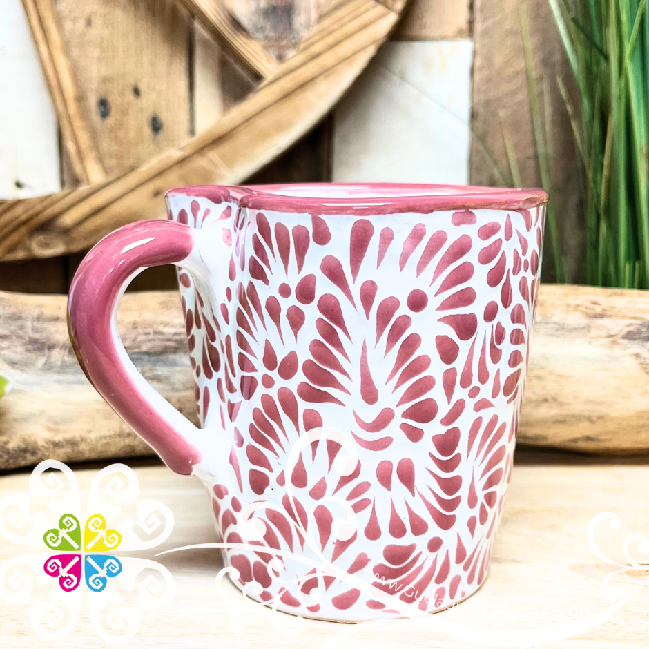 Pink Corazon Talavera Vase - Single Talavera Mug