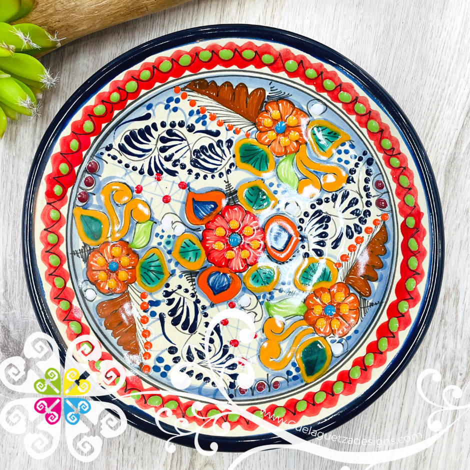 Large Multicolor Talavera Bowl - Single Talavera Bowl