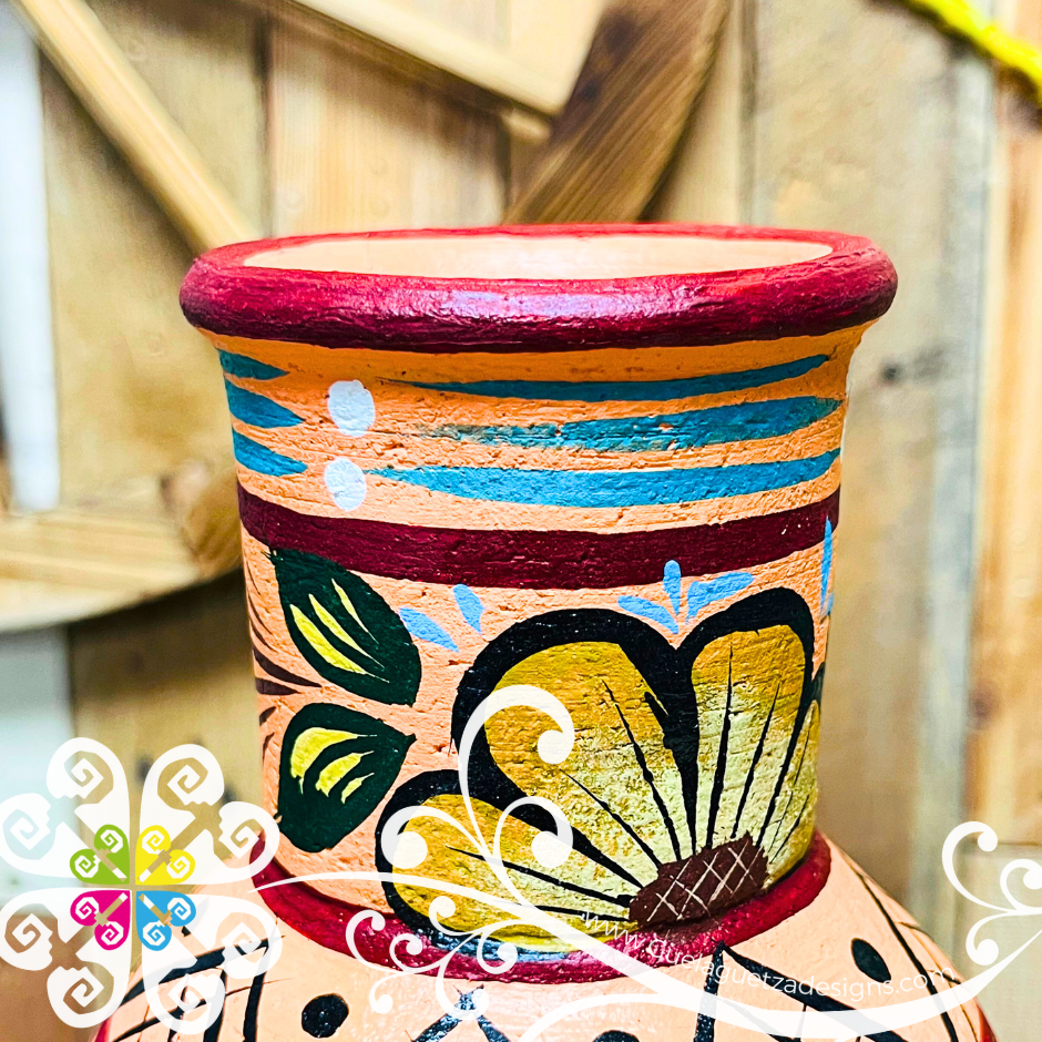 Large Hand Painted Candle Holder