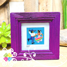 Purple Culturas Bordadas - Embroidered Wood Frame