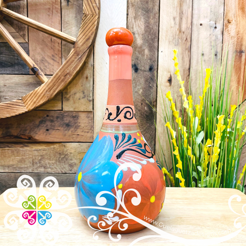 Floreada Garifa Tequilero - Tequila Clay Bottle