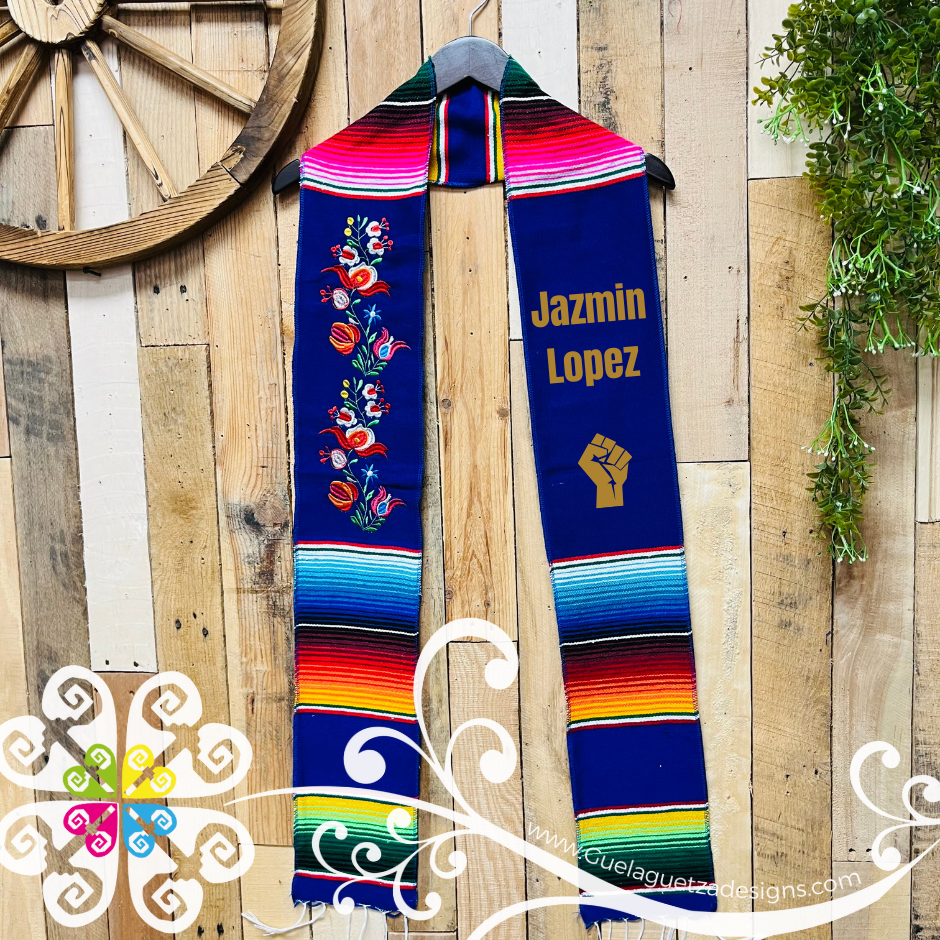 Floreado Sarape Graduation Stole