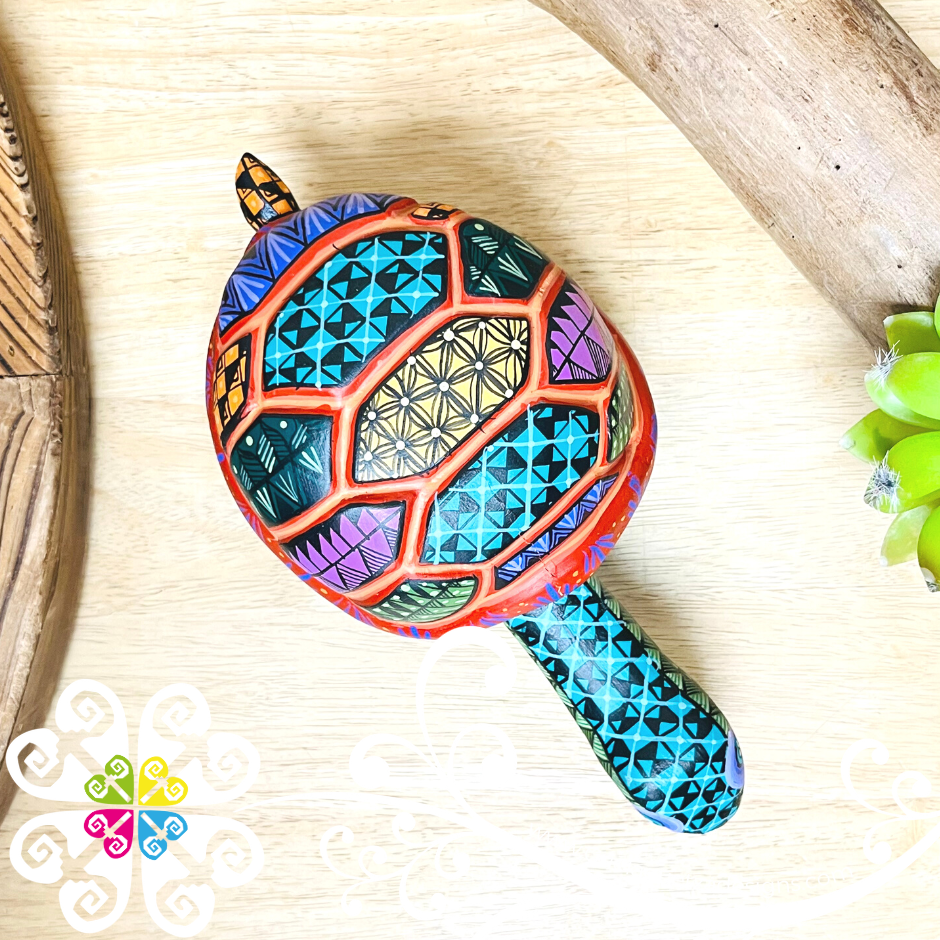 Large Turtle Alebrije - Handcarve Wood Decoration Figure