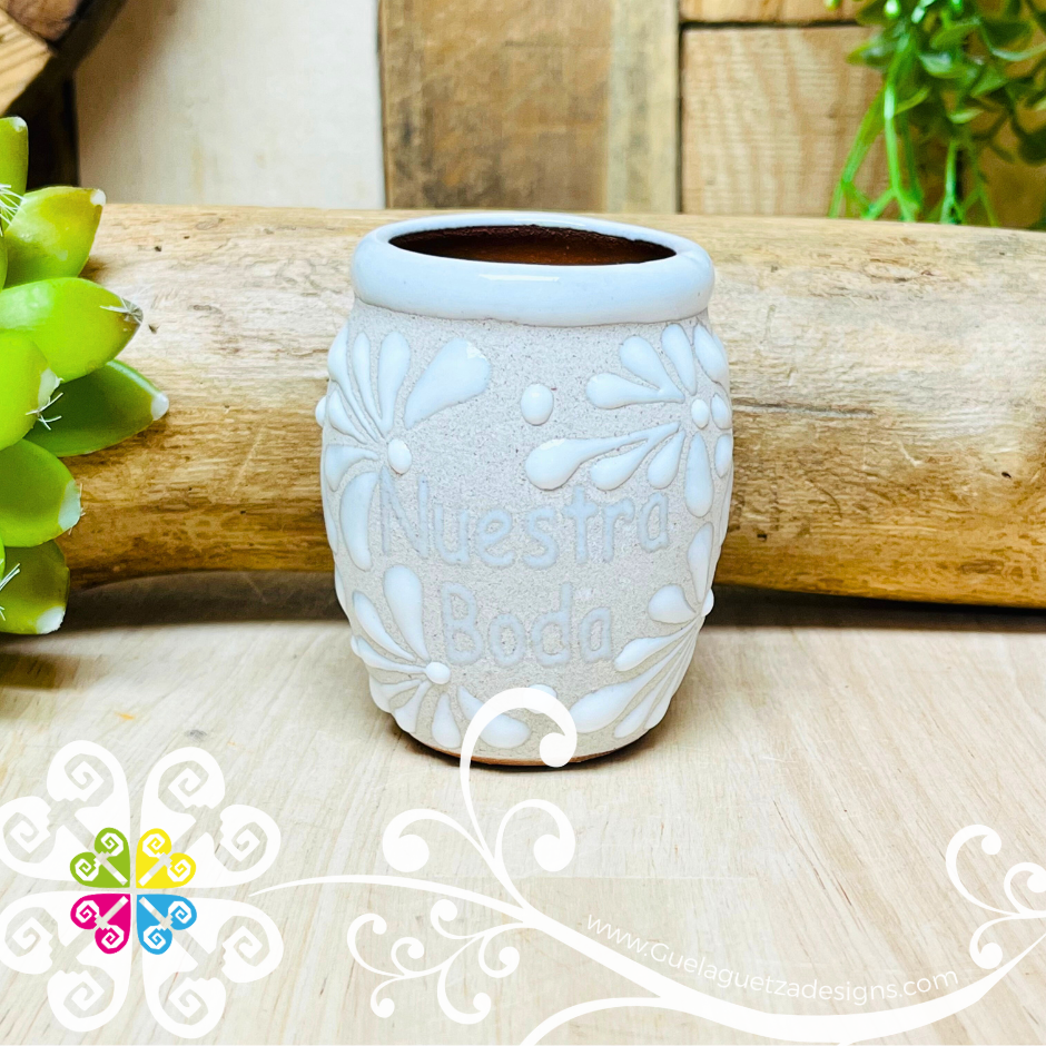 Nuestra Boda - Tequilero Set - Clay Tequilero Set