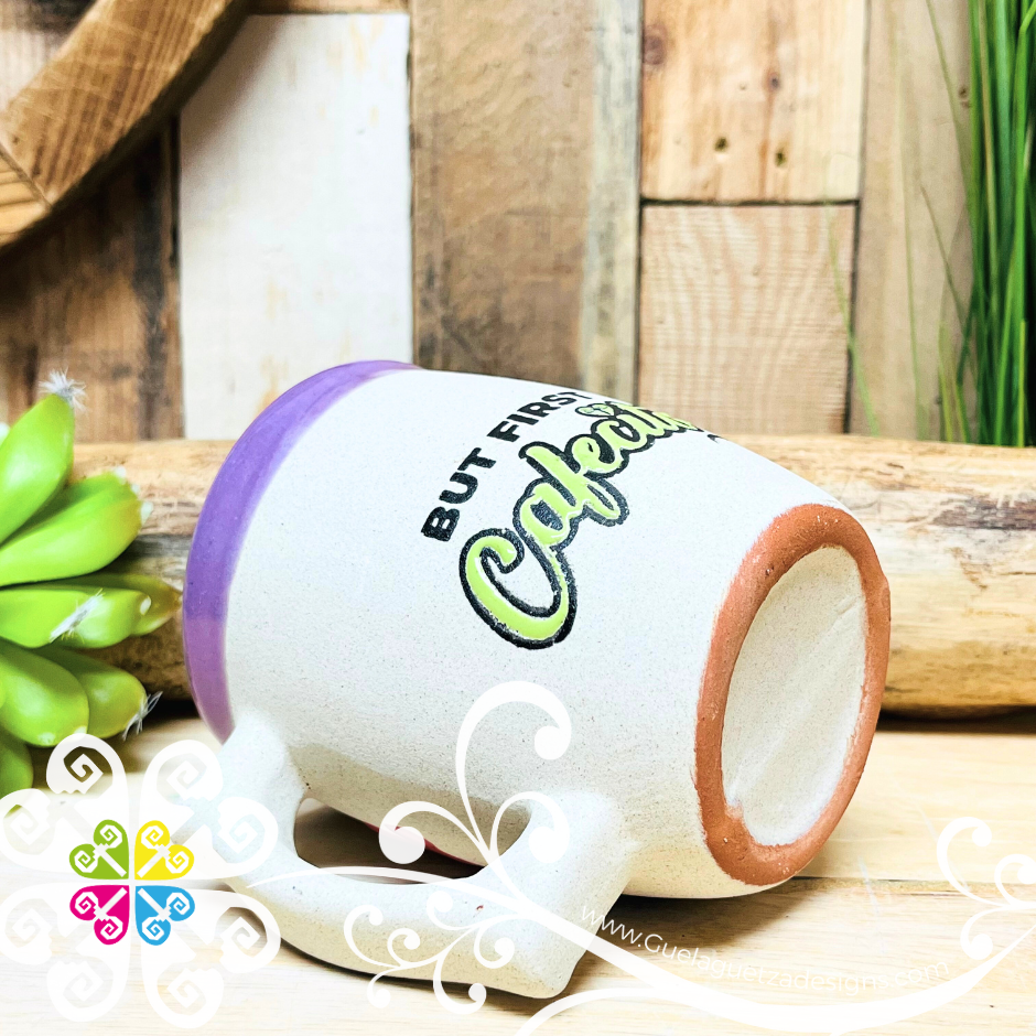 But First Cafecito Single Clay Mugs - Single Taza Barro