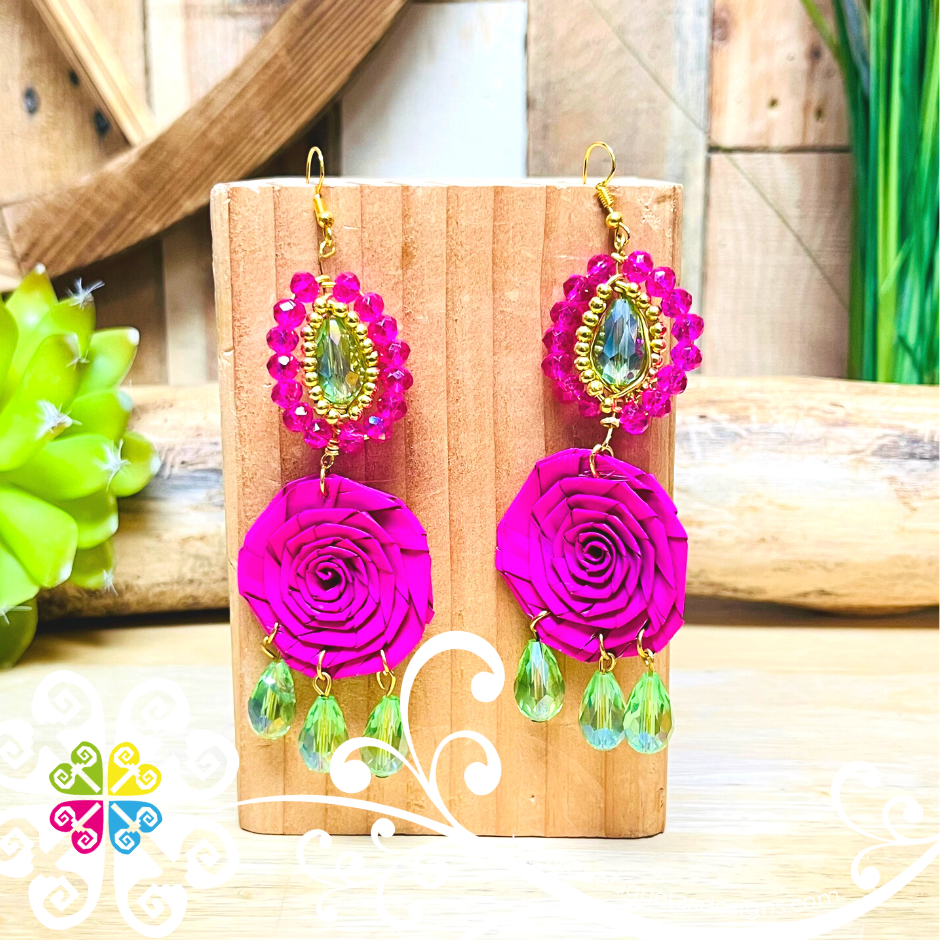 Elegant Rose - Palm Earrings