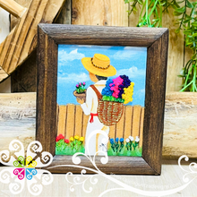 Gardening - Embroidered Wood Frame