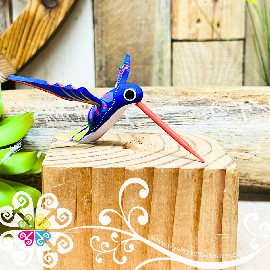 Mini Hummingbird Alebrije Handcarve Wood Decoration Figure