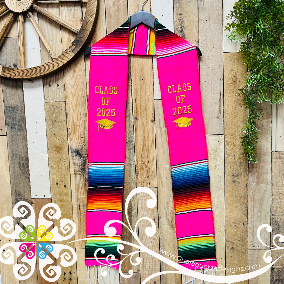 Sarape Graduation Stole with Embroider - Class of 2025