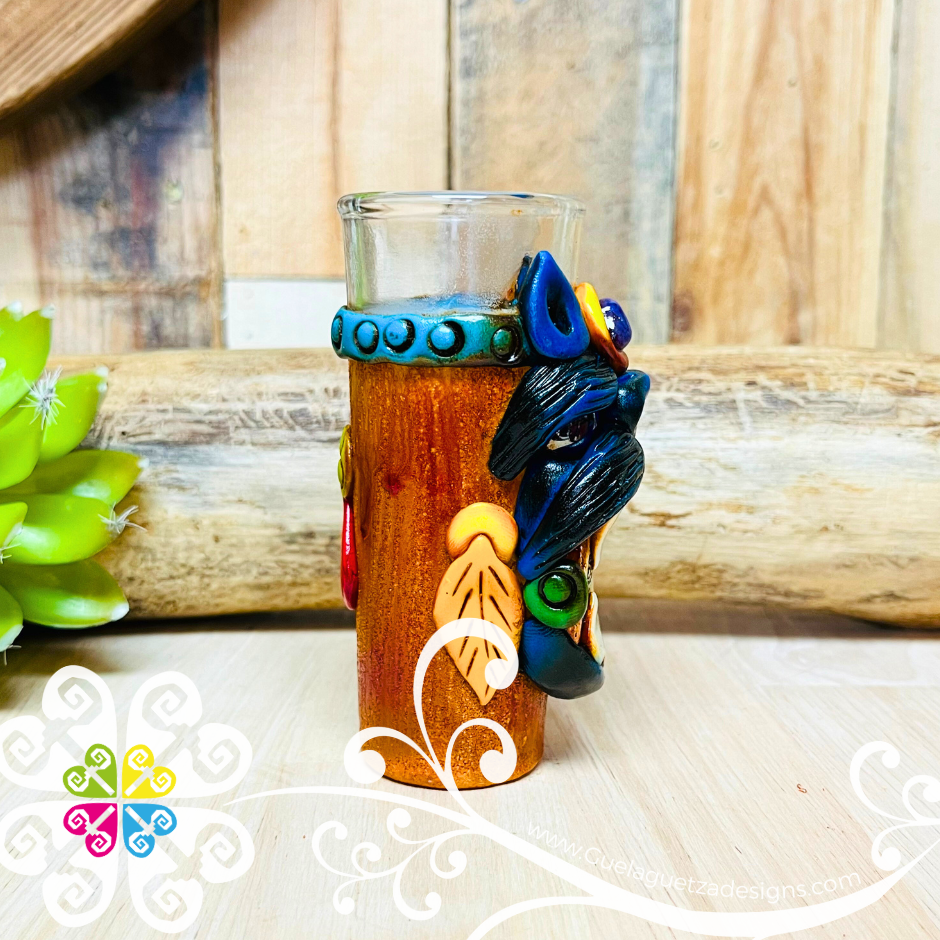 Jaguar Tequila Shot Glass - Epoxy Clay Tequilero