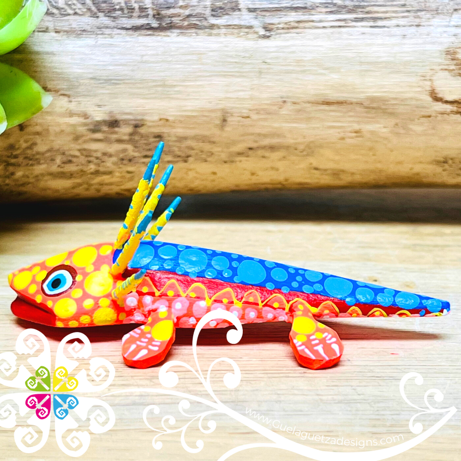 Small Lizard Alebrije Handcarve Wood Decoration Figure