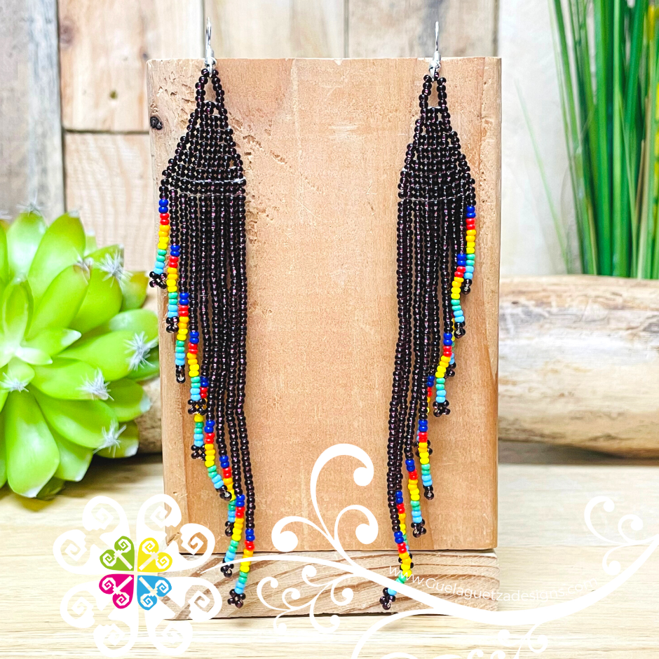 Solid Beaded Angel Wings Earrings