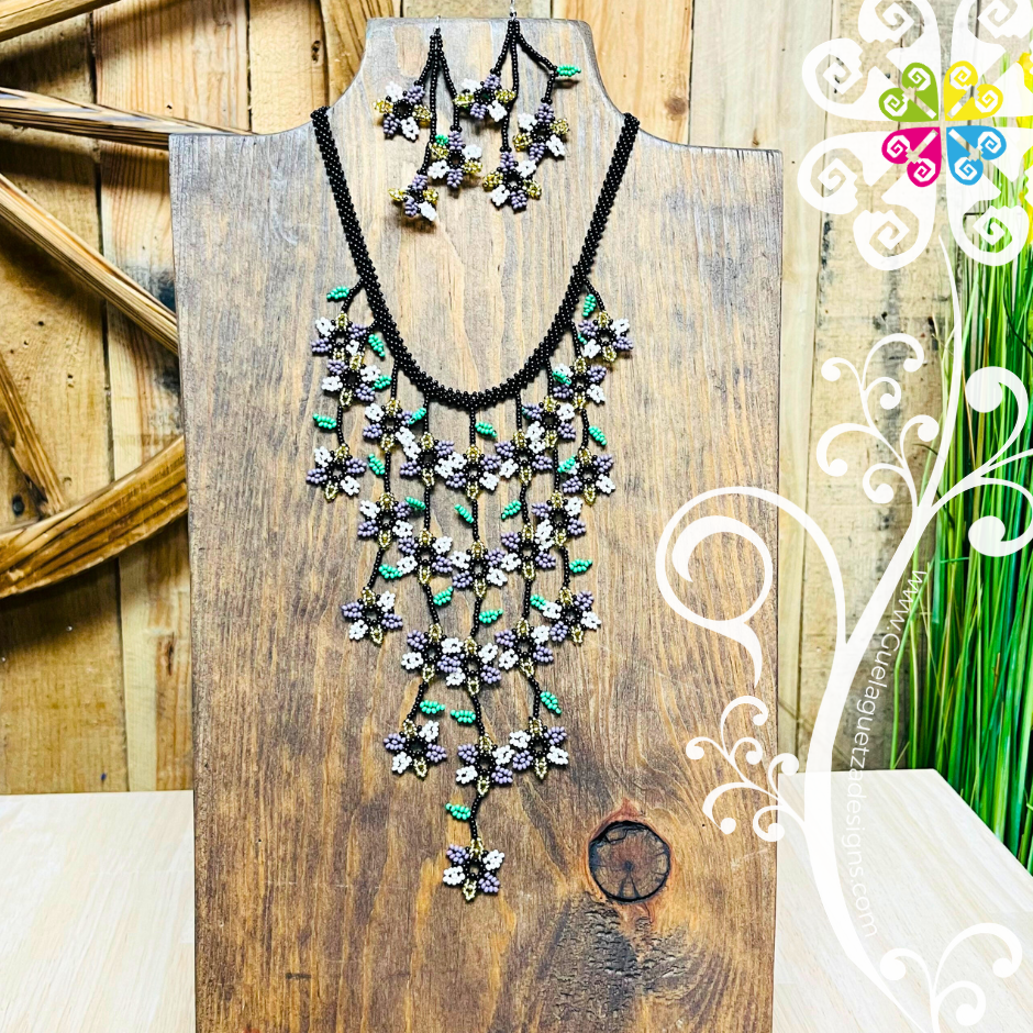 Daisy Waterfall Beaded Set