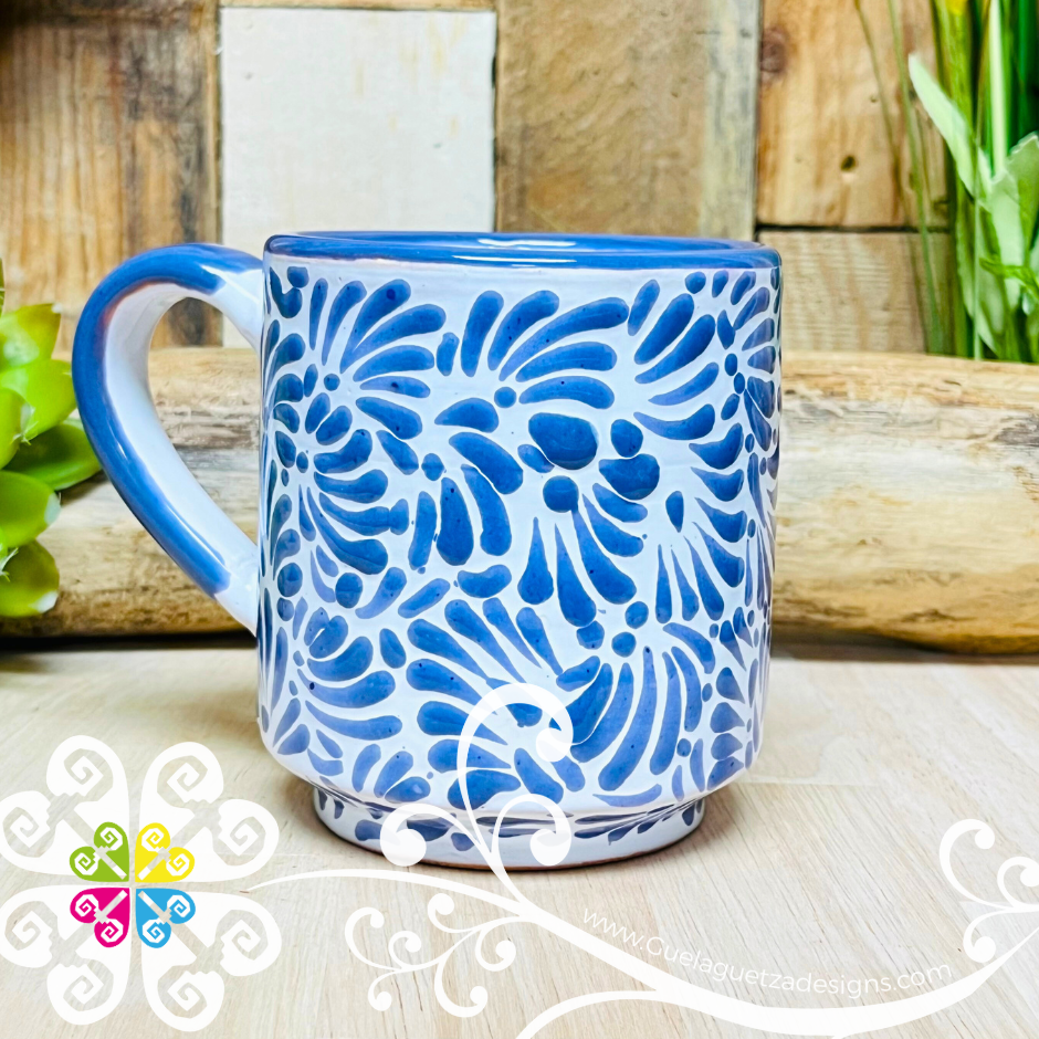 Sky Blue Feathers - Talavera Mug