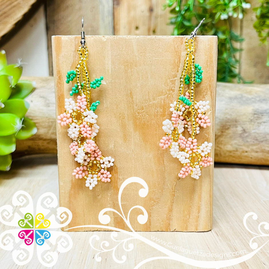 Beaded Flower Bouquet Earrings