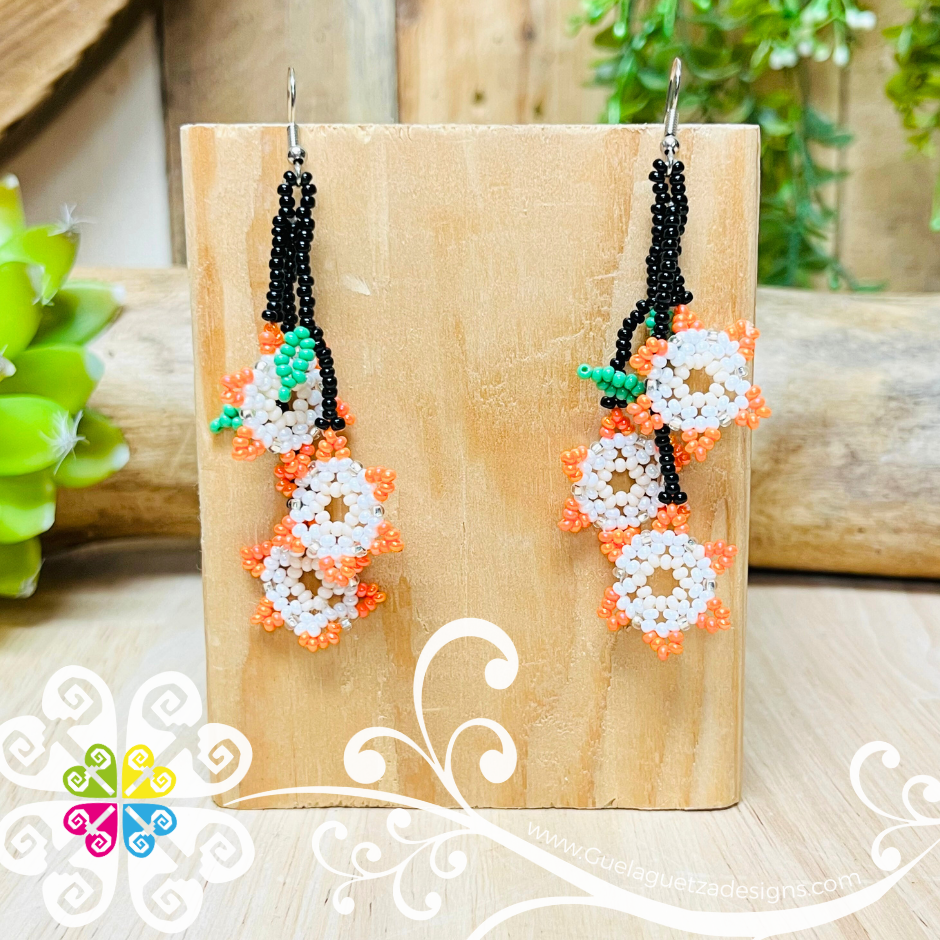 Beaded Flower Bouquet Earrings