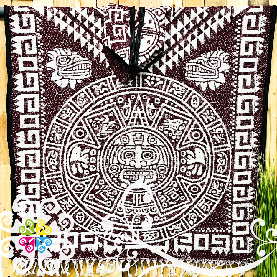 Maroon Gaban - Men Poncho with Hoodie