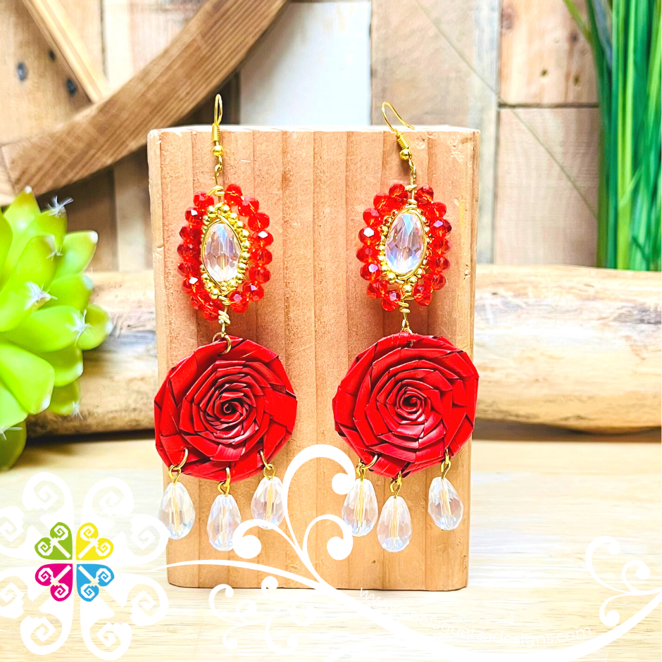 Elegant Rose - Palm Earrings