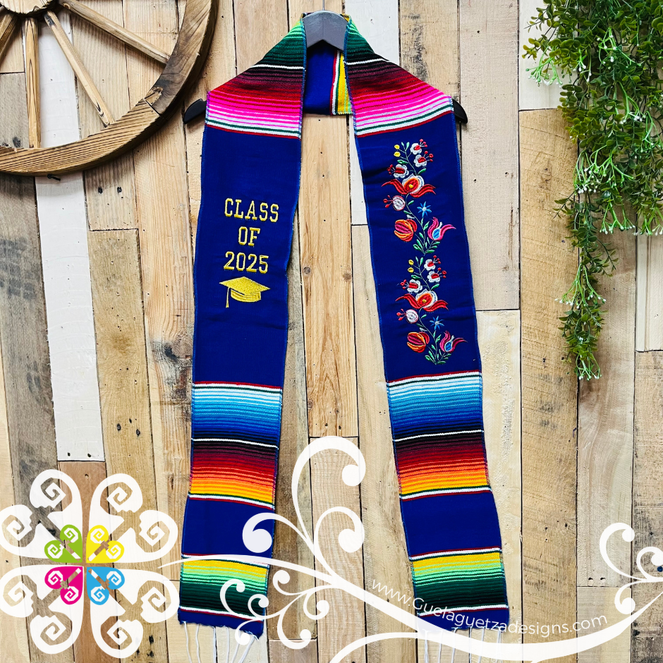 Floreado Sarape Graduation Stole - Class of 2025