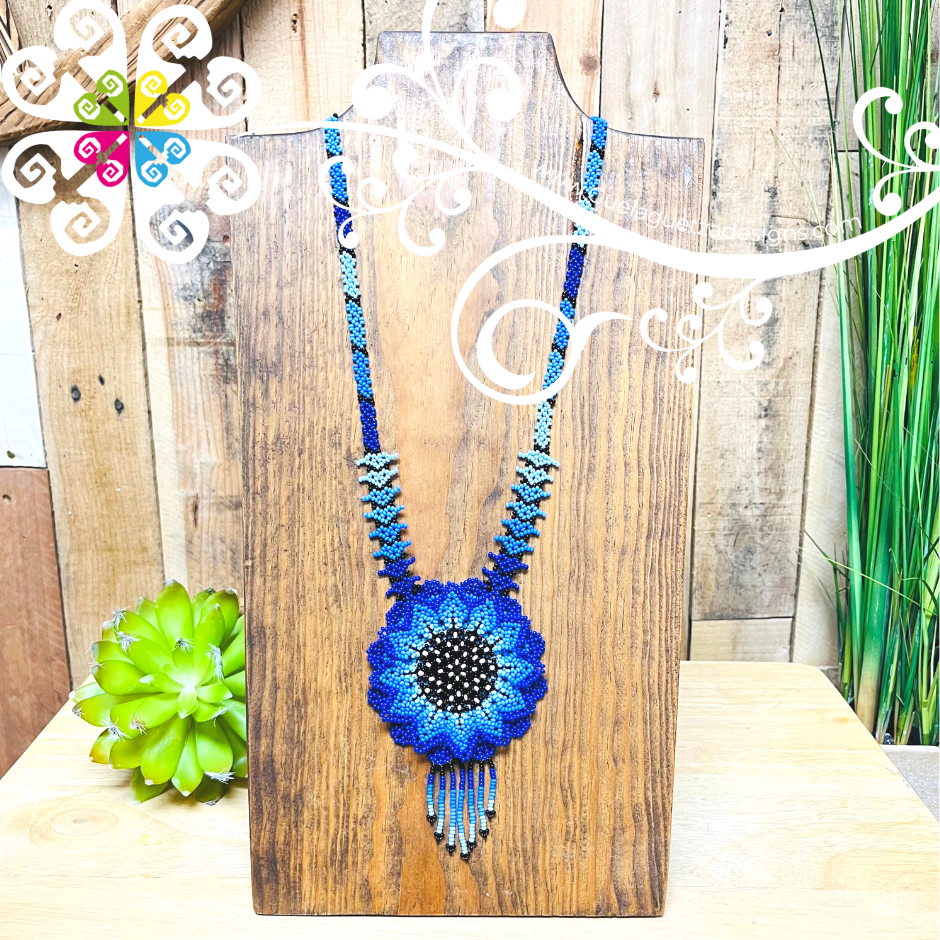 Sunflower Beaded Necklace - Huichol Jewelry