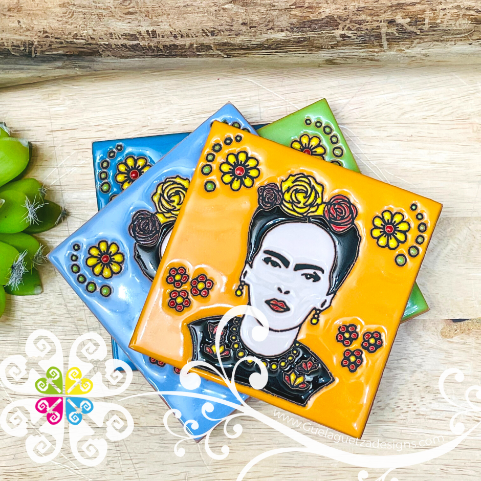 Frida Coaster Set - Set of Clay Coasters