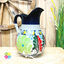 Engobe Large Oval Clay Pitcher - Jarro de Barro