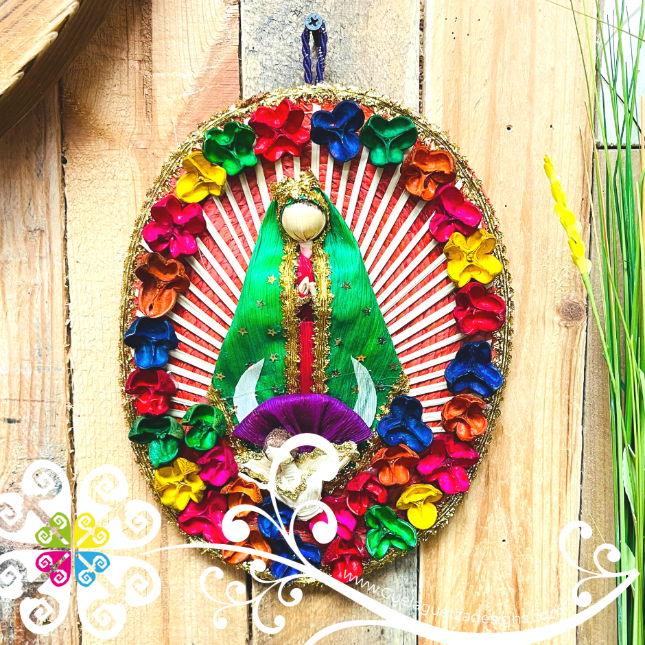 Medium Virgen Guadalupe - Palm Wall Decoration